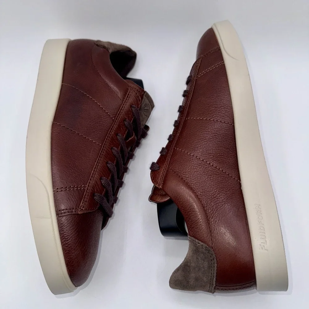 ECCO Street Lite‎ Retro Shoe Men's Size 7 - 7.5 EU 41 Rustic Brown Leather